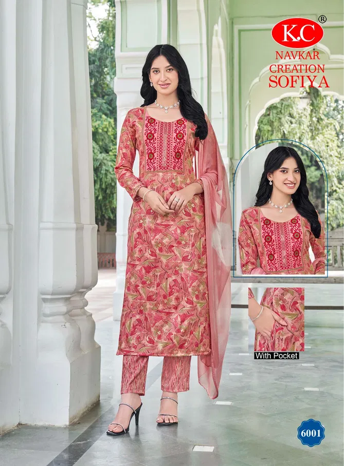 Sofia Vol 6 By Kc Capsul Foil Printed Kurti With Bottom Dupatta Exporters In India